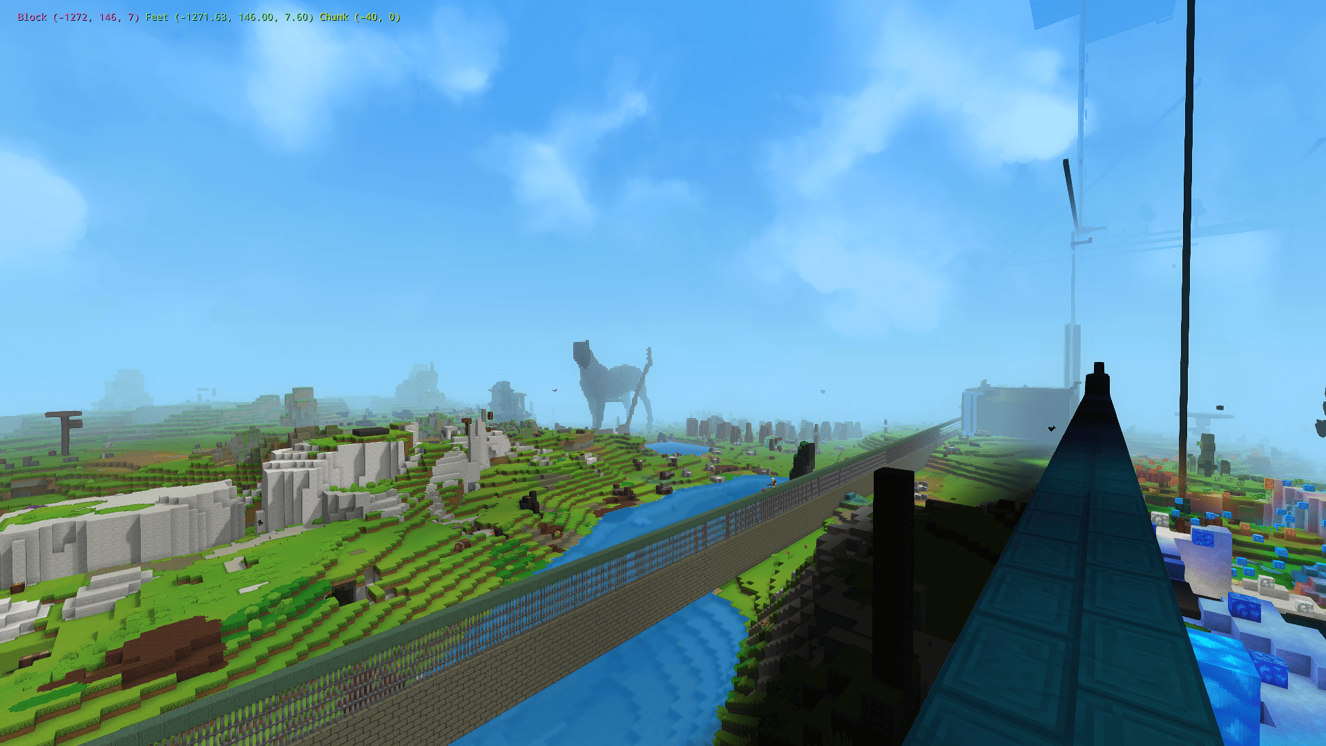 Current gameplay on the permanent 6b6t Hytale anarchy server world